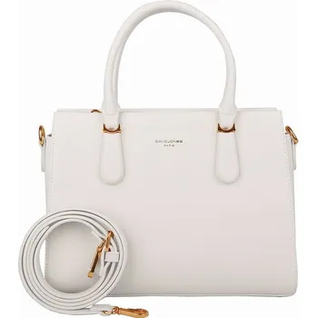 Kabelka Středně velká tříoddílová kabelka do ruky David Jones CM7505 mandlově mléčná