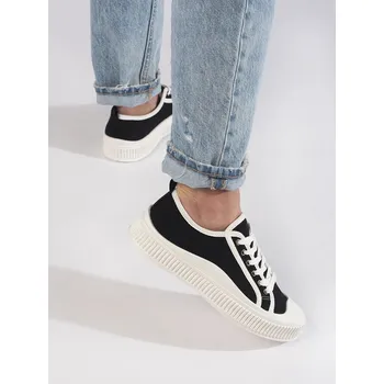 Dámské tenisky Originální tenisky černé dámské bez podpatku 37