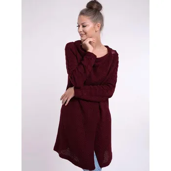 Dámské oblečení Dámský pletený kardigan DIMA bordó