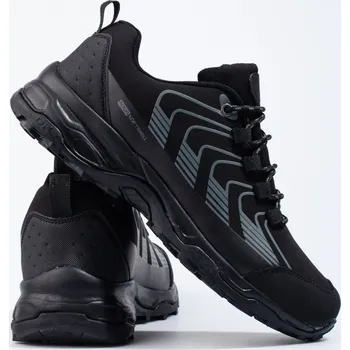 Pánská treková obuv DK Pohodlné černé pánské trekingové boty bez podpatku 43