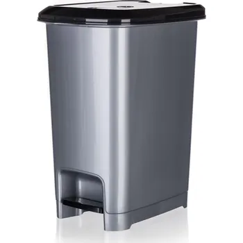 Odpadkový koš Odpadkový koš plastový 40 l nášlapný šedý