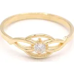 Zlatý prsten se zirkonem 1,30g