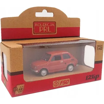 autíčko Model auta Fiat 126p Klasik PRL červený