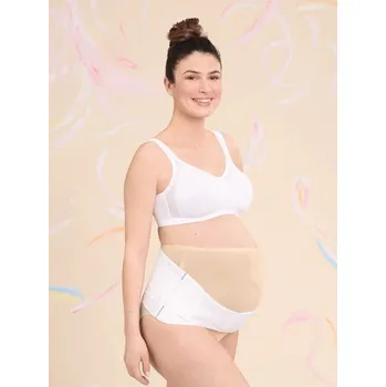 Těhotenský podpůrný pás Nastavitelný těhotenský podpůrný pás BabyBelt+ - bílý, ergonomický Velikost: XL