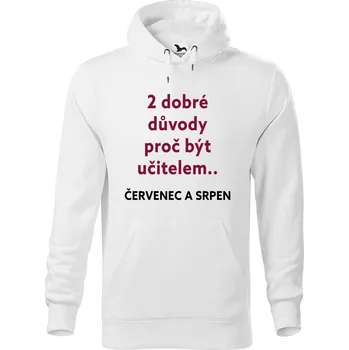 Pánská mikina DOBRÝ TRIKO Pánská mikina s potiskem Proč být učitelem Velikost pánské mikiny: S, Barva: Bílá