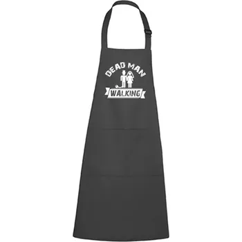 Kuchyňská zástěra DOBRÝ TRIKO Zástěra s potiskem Dead man walking Barva: Antracitová