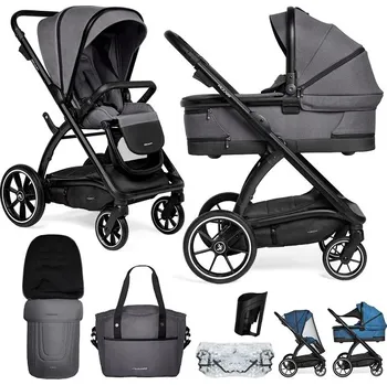 Kočárek MUUVO kombinovaný kočárek set 2v1 TRICK Iron Graphite