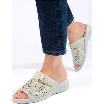 Dámské žabky Originální dámské nazouváky na klínku 37