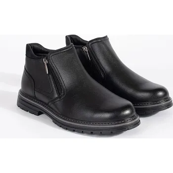 Pánské polobotky Pohodlné pánské kotníkové boty černé 40