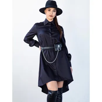 Dámské šaty Stylové košilové šaty VSB GRÉTA v černé barvě