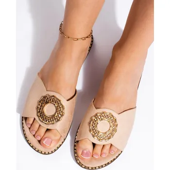 Dámské žabky Goodin Pohodlné nazouváky béžové dámské bez podpatku 37