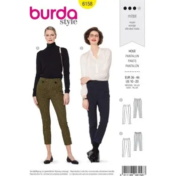 Volný čas Střih Burda 6377 Dámské kalhoty -