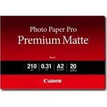 Canon PM-101 Photo Paper Premium Matte, foto papír, hladký, matný, bílý, A2, 16.54x23.39", 210 g/m2, 20 ks, 8657B017, nespe