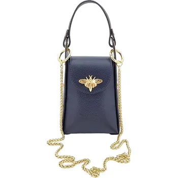 Kabelka Vera Pelle Originální tmavě modrá dámská malá kabelka B6NAJ