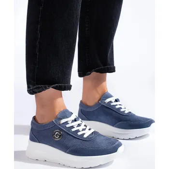 Dámské tenisky Goodin Originální tenisky dámské modré na platformě 38