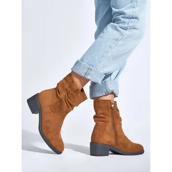 Dámské polobotky Luxusní dámské kotníkové boty na plochém podpatku 38