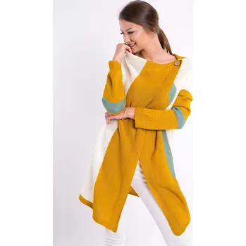 Dámské oblečení Pletený dámský kardigan ODESSA hořčicový