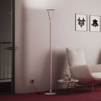 Lampička Fabbian LED stojací lampa Rio, bílá, stmívatelná, 3 000 K, kovová LED 25 W celkem - Doprava zdarma