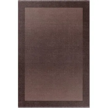 Koberec Koberec Loftový Rozměr: 60x90 cm Hnědý rám klasický vzor tkaniny