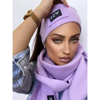 Čelenka Dámská tepláková VSB čelenka lila fialová