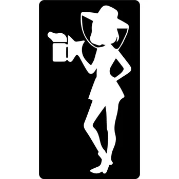 Samolepicí dekorace na vozidlo JaHan Samolepka včelařka - bílá