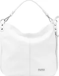 Velká kožená bílá kabelka na rameno i crossbody MiaMore no. 053