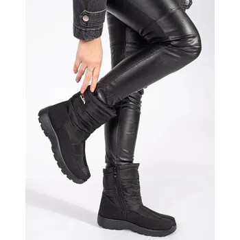 Dámské válenky Pěkné sněhule dámské černé bez podpatku 38