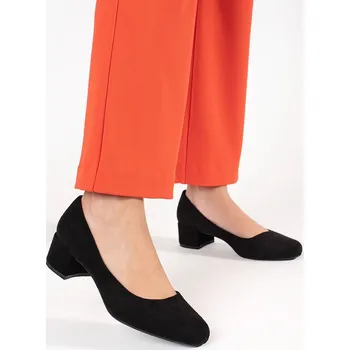 Dámské lodičky Sergio Leone Praktické lodičky dámské černé na širokém podpatku 38