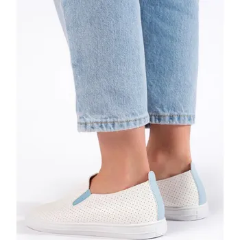 Dámské tenisky Zajímavé dámské tenisky bílé bez podpatku 37