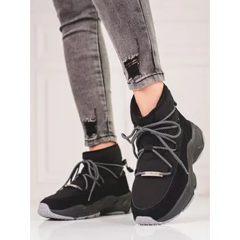 Dámské válenky Big Star Shoes Originální černé sněhule dámské bez podpatku 36