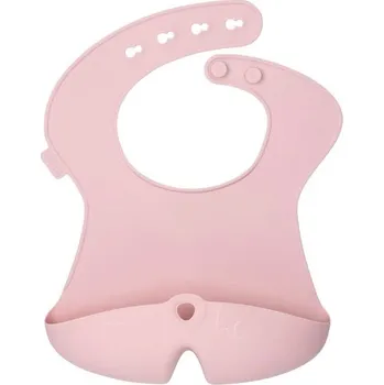 B.box Silikonový bryndák, růžový