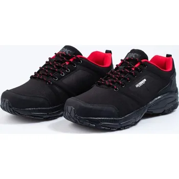 Pánská treková obuv DK Výborné pánské černé trekingové boty bez podpatku 43