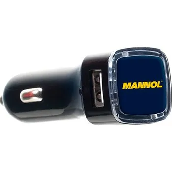 MANNOL USB Car Charger 1022 (Kompaktní a přenosná USB nabíječka do auta s logem Mannol)