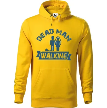 Pánská mikina DOBRÝ TRIKO Pánská mikina s potiskem Dead man walking Velikost pánské mikiny: S, Barva: Žlutá