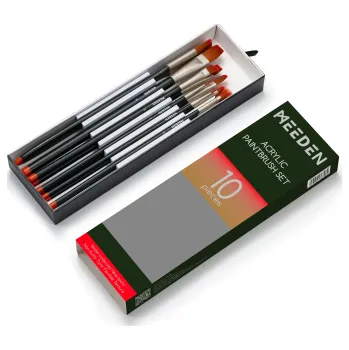 Umělecký štětec Sada akrylových štětců Meeden 10ks 3058 (Sada akrylových štětců Meeden 10ks 3058)