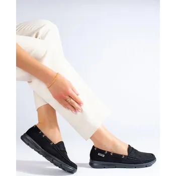 Dámské mokasíny Goodin Klasické mokasíny černé dámské bez podpatku 38