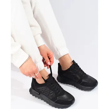 Dámské tenisky W. Potocki Originální černé dámské tenisky bez podpatku 37