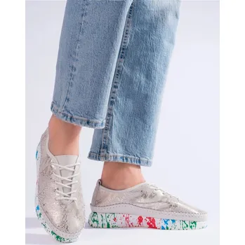 Dámské polobotky Goodin Módní dámské polobotky zlaté bez podpatku 40