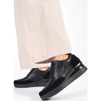 Dámské polobotky Sergio Leone Pěkné polobotky černé dámské na klínku 37