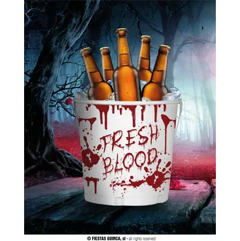GuircaKovový chladicí kbelík Fresh blood - dekorace na Halloween