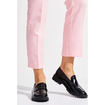 Dámské mokasíny Originální černé dámské mokasíny na platformě 36