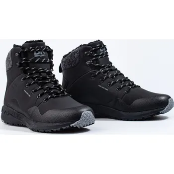 Pánská treková obuv Praktické černé trekingové boty pánské bez podpatku 45