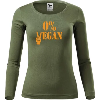 Dámské oblečení DOBRÝ TRIKO Dámské bavlněné triko 0% vegan Velikost: L, Barva: Khaki