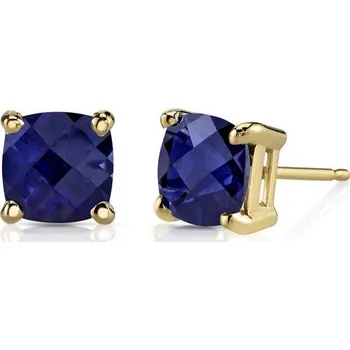 Šperk Zlaté náušnice s modrými safíry Chavonah