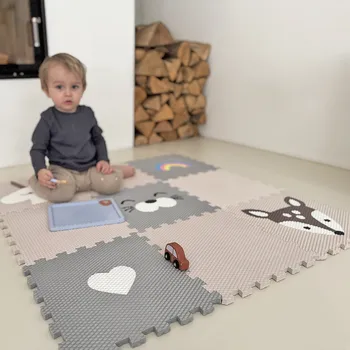 Minideckfloor podlaha 9 dílů - jednorožec, duha, tuleň, koloušek a srdíčko 24-9-12