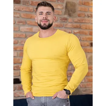 Pánské tričko Jednobarevné sportovní triko s dlouhým rukávem VSB yellow