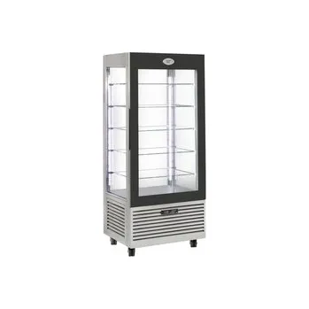 Vinotéka VITRÍNA SKŘÍŇOVÁ CHLADÍCÍ RD 800 FI NEREZ/ČERNÝ RÁM DVEŘÍ