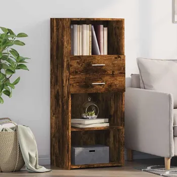 Příborník do zásuvky vidaXL Skříň highboard kouřový dub 50 x 42,5 x 124 cm kompozitní dřevo