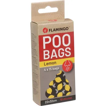 sáček na exkrement Flamingo Basic Scent Sáčky s citrónovou vůní na exkrementy 4x15ks