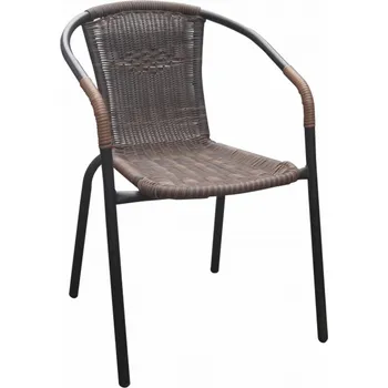 Zahradní lavice Židle, stohovatelná, hnědá/ černé nohy, DOREN